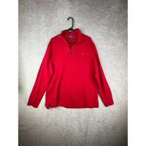 Polo Ralph Lauren Estate Rib Cotton 3/4 zip pullover sz Large